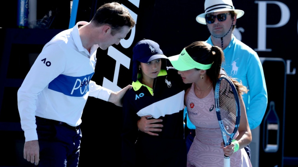 Ball girl collapses in Australian Open heat as players rush to help