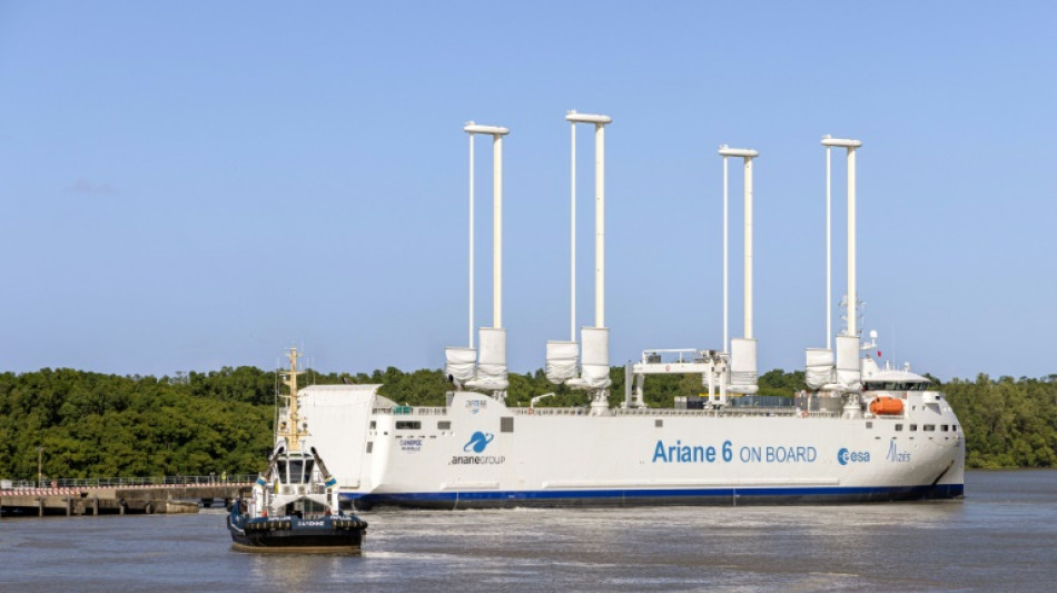 Les principaux &eacute;l&eacute;ments d'Ariane 6 arriv&eacute;s en Guyane
