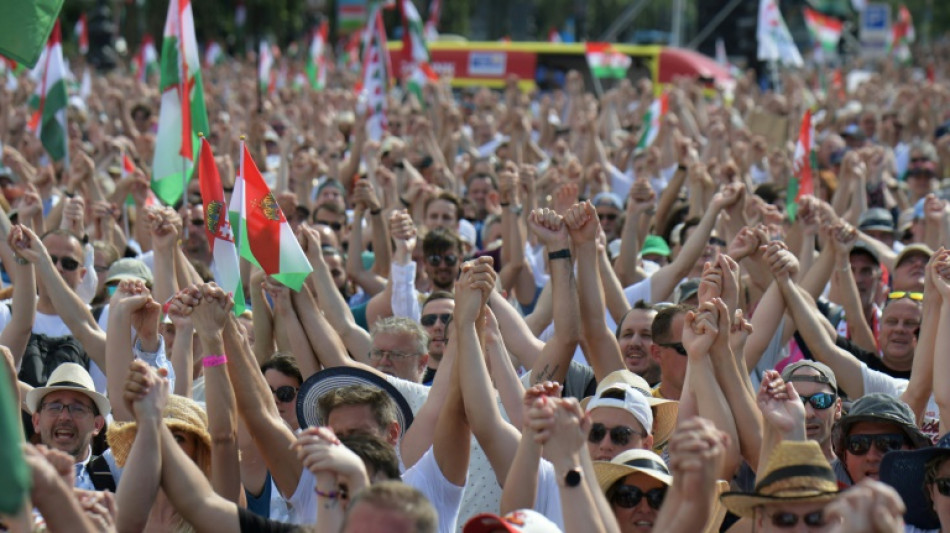 Hongrie: une foule r&eacute;unie pour l'opposant n&deg;1 &agrave; Orban, la veille des &eacute;lections de l'UE
