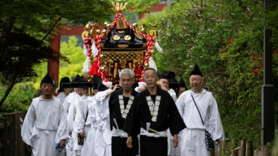 Mountain festival marks spring arrival high above Tokyo