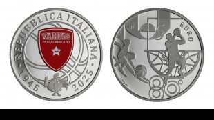 Una moneta celebra gli 80 anni della Pallacanestro Varese