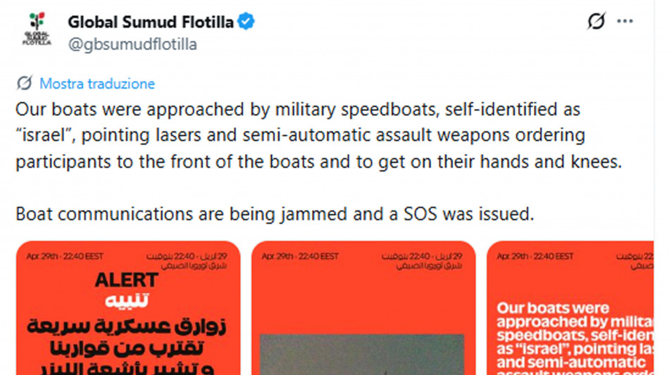 Operazione militare contro la Flottilla, Farnesina chiede informazioni a Israele