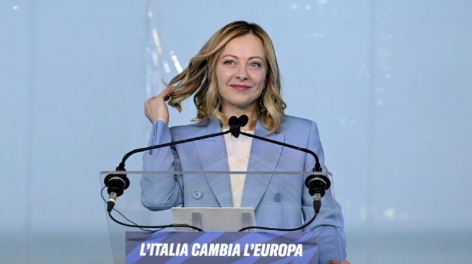 Giorgia Meloni t&ecirc;te de liste de son parti d'extr&ecirc;me droite aux europ&eacute;ennes