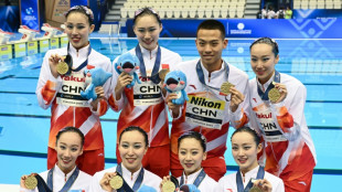 China vence 1&ordf; prova mista por equipes do nado art&iacute;stico no Mundial de Esportes Aqu&aacute;ticos